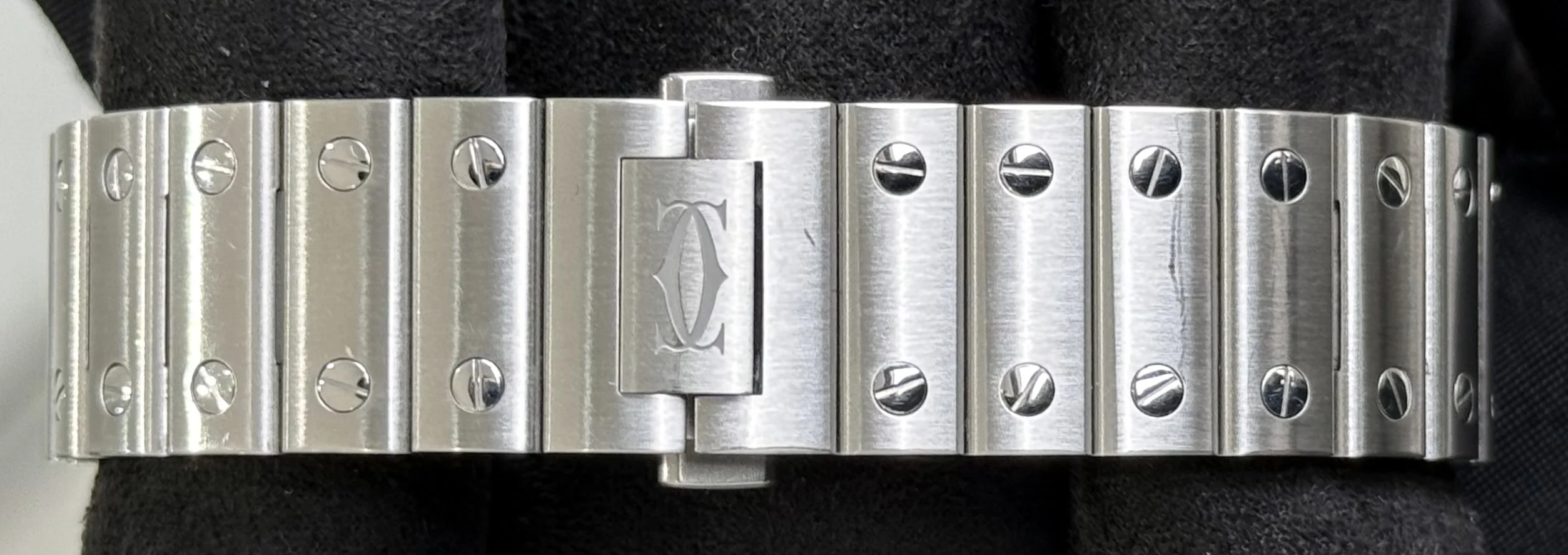 Cartier Santos De Cartier Medium Model Diamond Blue Steel W4SA0006 | 2024 | 35.1mm - Image 6