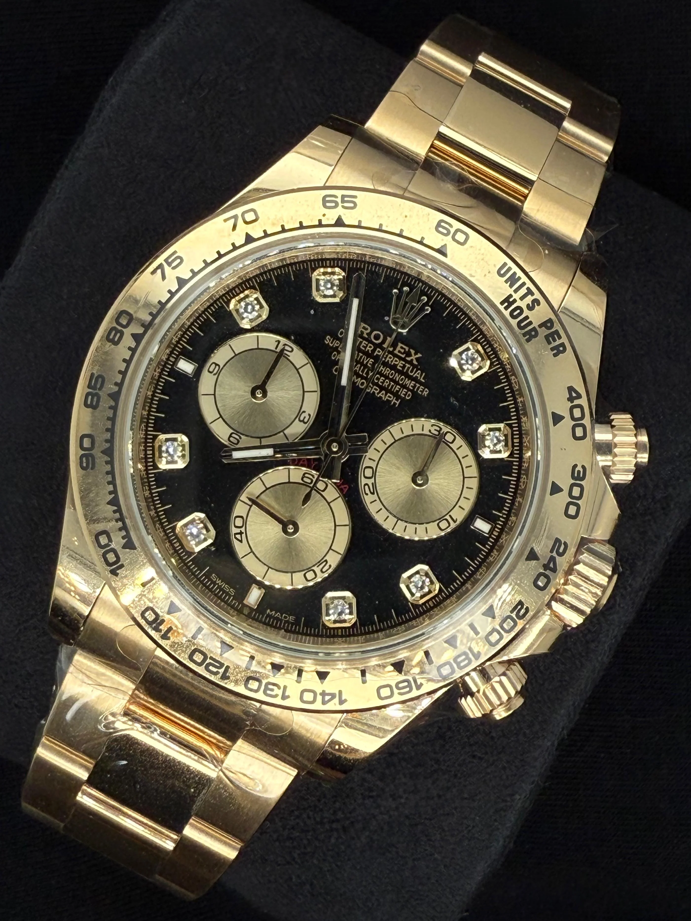 Rolex Cosmograph Daytona Yellow Gold Black Diamond Dial 126508 | 2025 | 40mm - Image 3