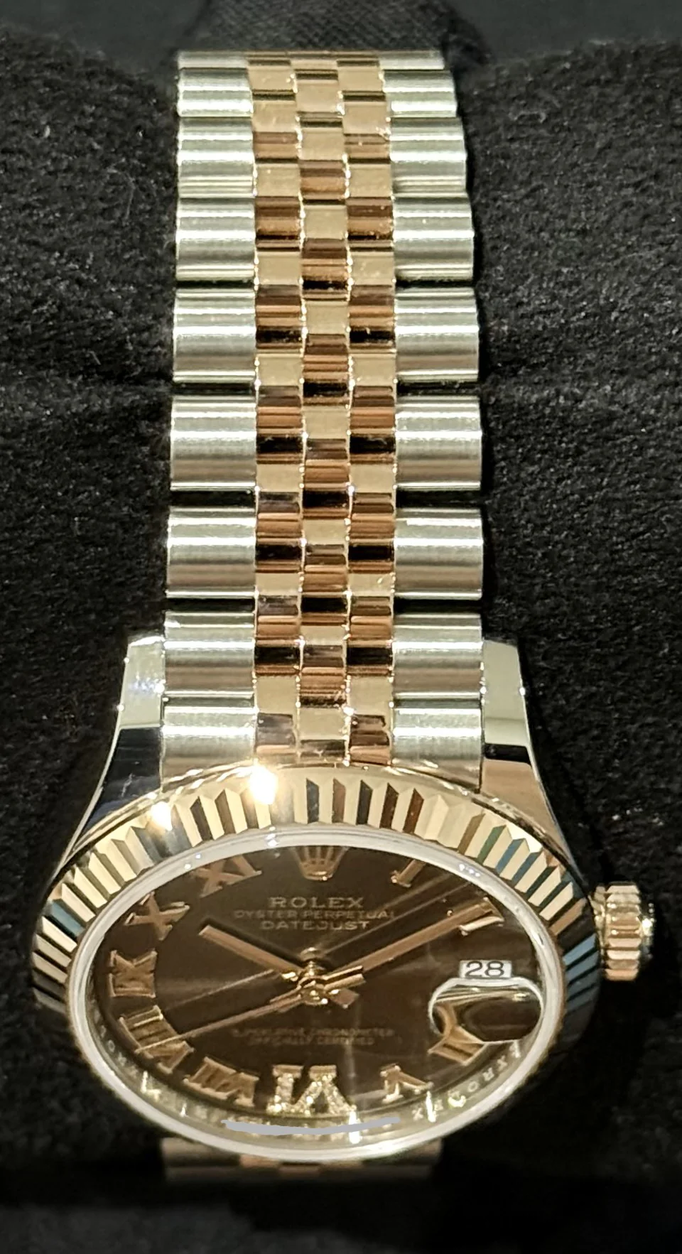 Rolex Datejust 31 Two Tone Everose Gold Chocolate Roman Pave 6 Dial 278271 | 2021 | 31mm - Image 5