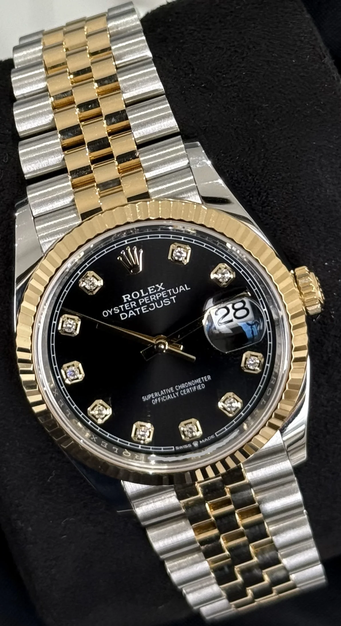 Rolex Datejust 36 Two Tone Yellow Gold Black Diamond Dial 126233 | 2026 | 36mm - Image 3
