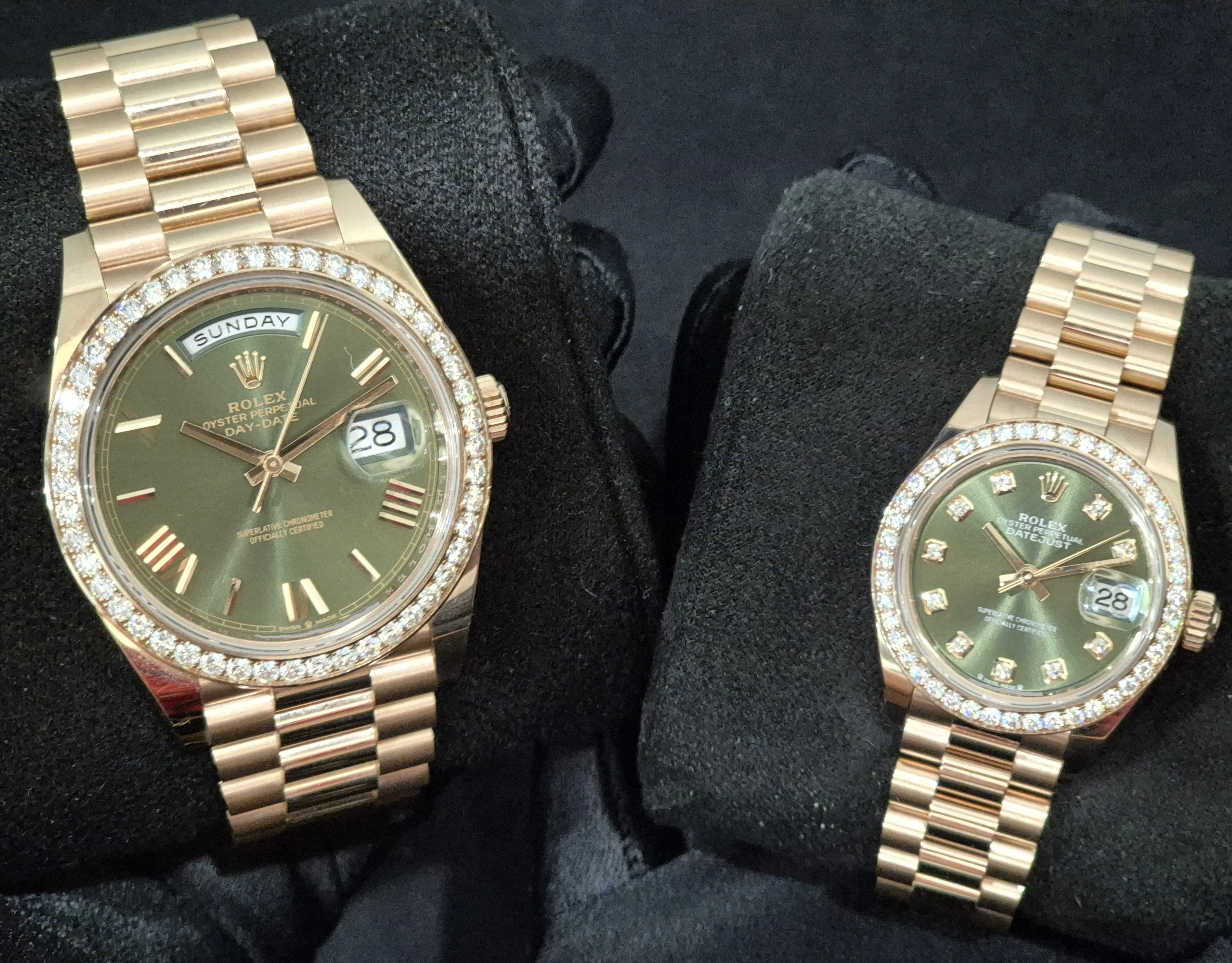 Rolex Lady-Datejust Presidential Olive Factory Diamond Set Bezel and Dial 279135RBR | 2023 | 28mm - Image 7